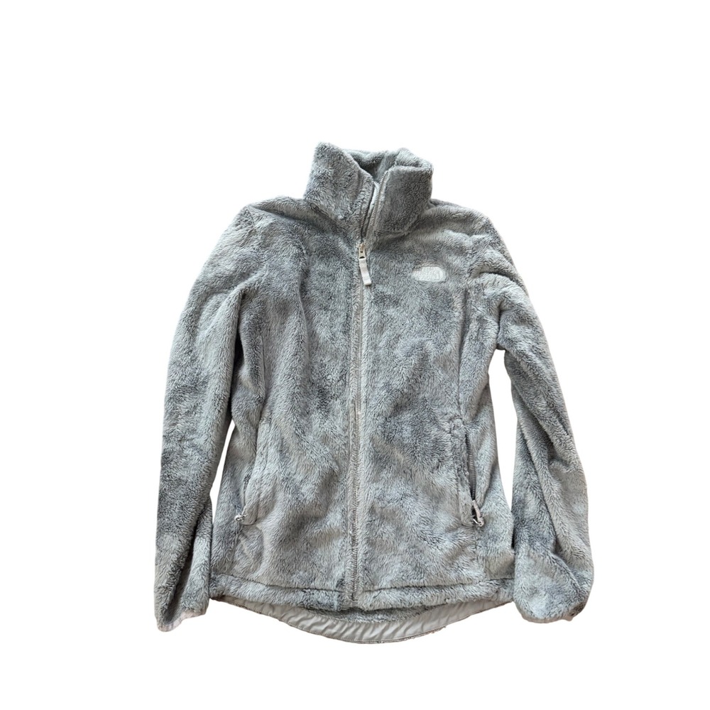The North Face‎ Osito Fleece Jacket Womens XS Gray Full Zip High Pile Soft Fuzzy